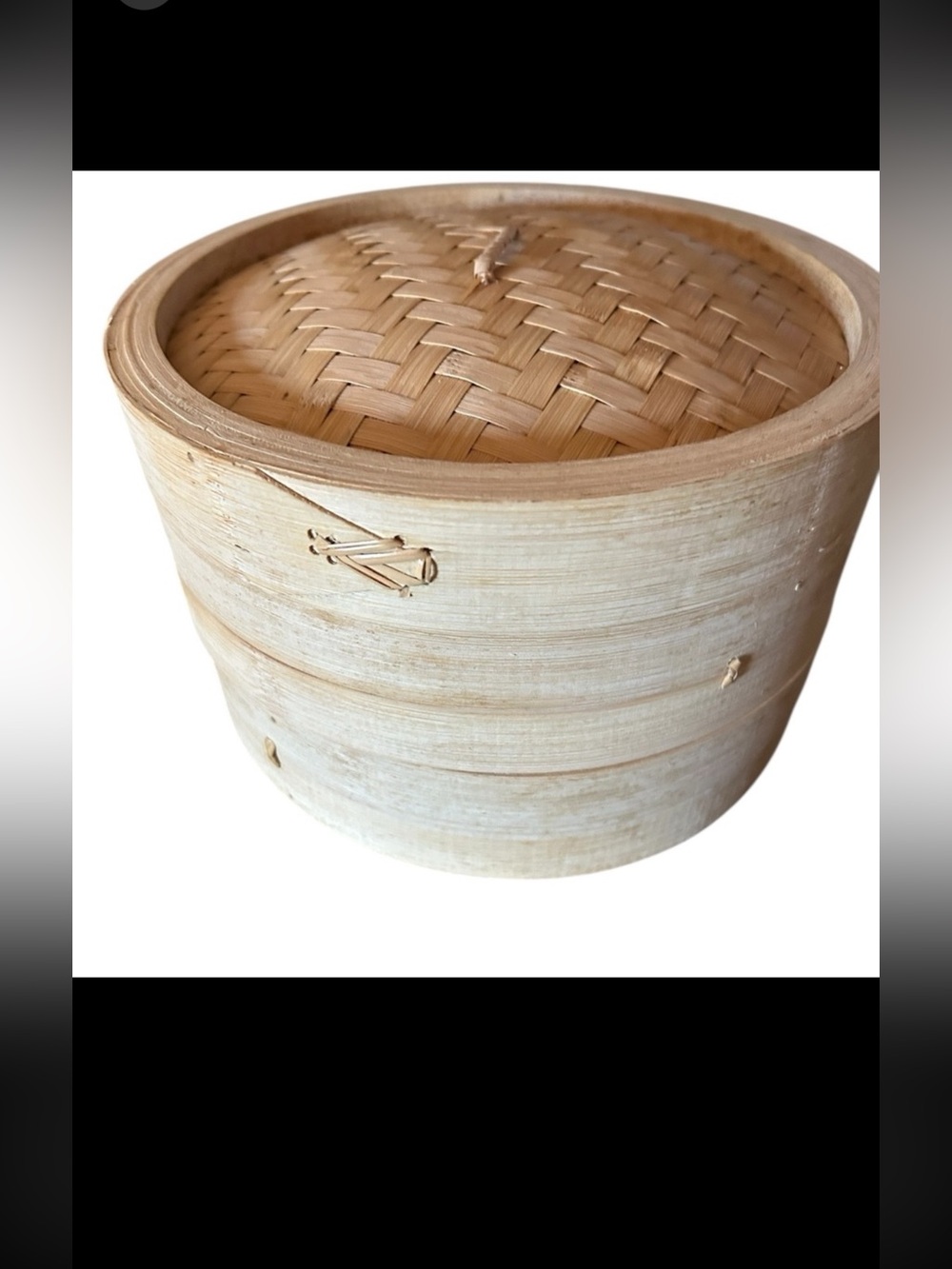 Natural Bamboo Steamer Basket - Beige-New but no box